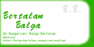 bertalan balga business card